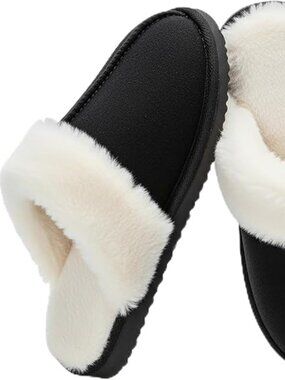 uzzy Slippers for Women Cozy Faux Fur House Shoes Memory Foam Slippers